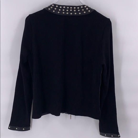 Michael Simon lambskin embroidery floral jacket L - Picture 4 of 6